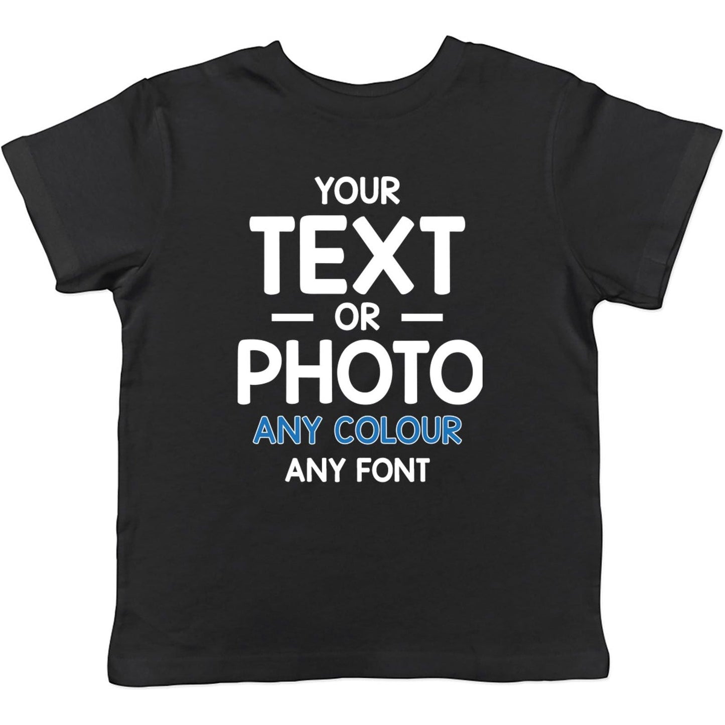 Personalised Photo Text Kids T-Shirt