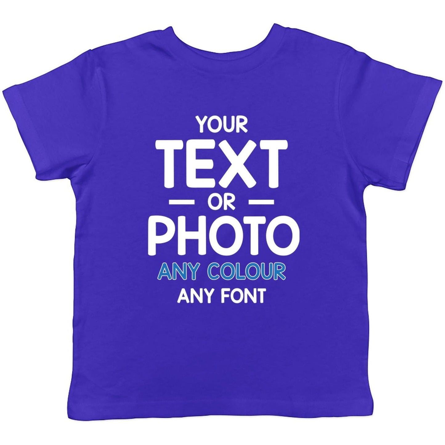 Personalised Photo Text Kids T-Shirt