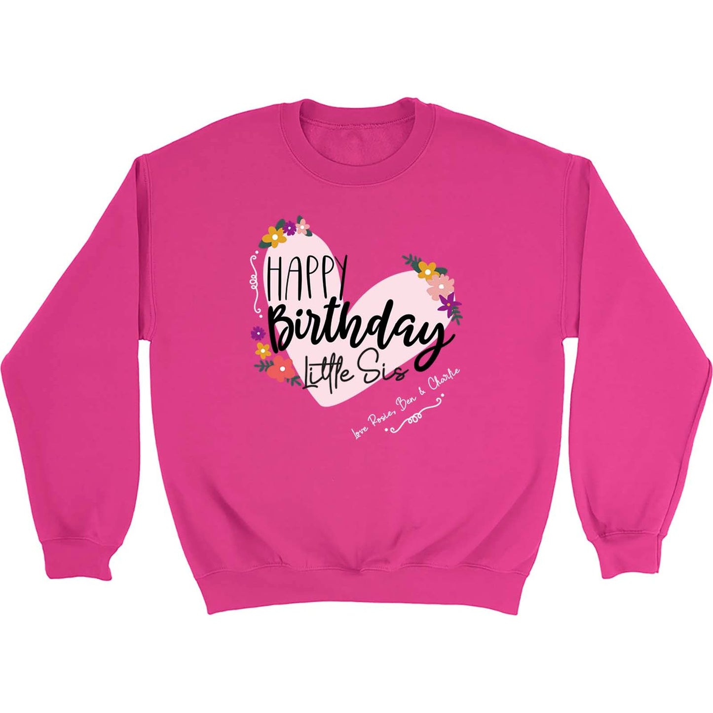 Personalised Happy Birthday Relation Childrens Jumper Sweatshirt
