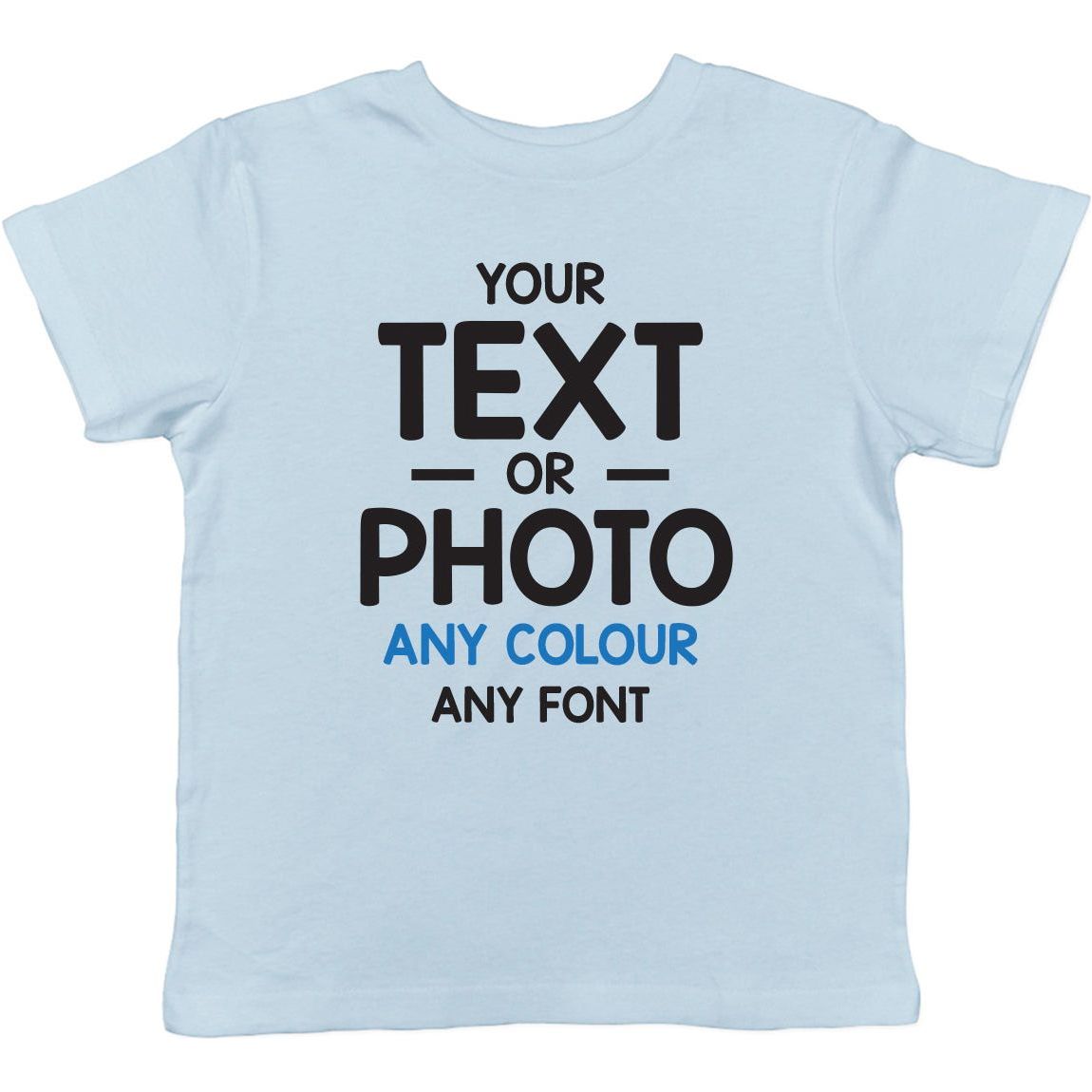 Personalised Photo Text Kids T-Shirt