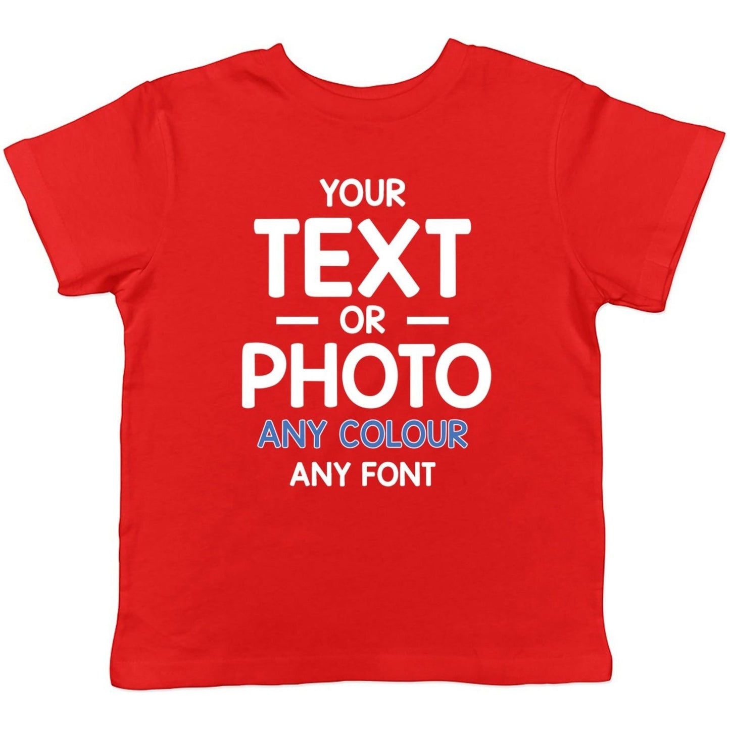 Personalised Photo Text Kids T-Shirt