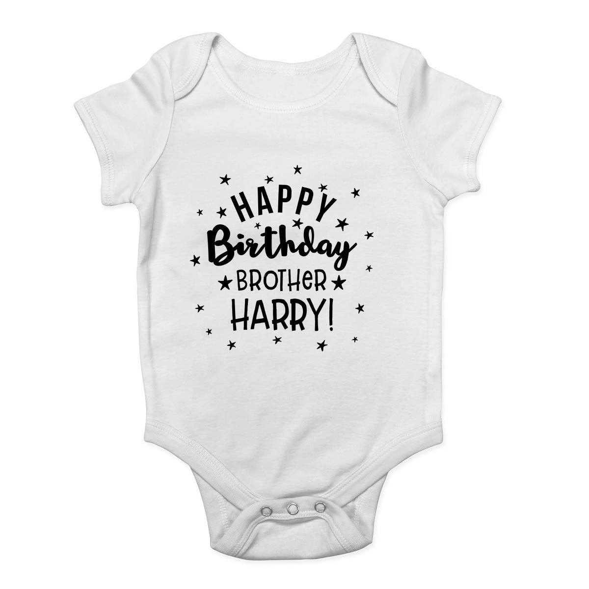 Personalised Happy Birthday Grandad Baby Grow Vest Bodysuit