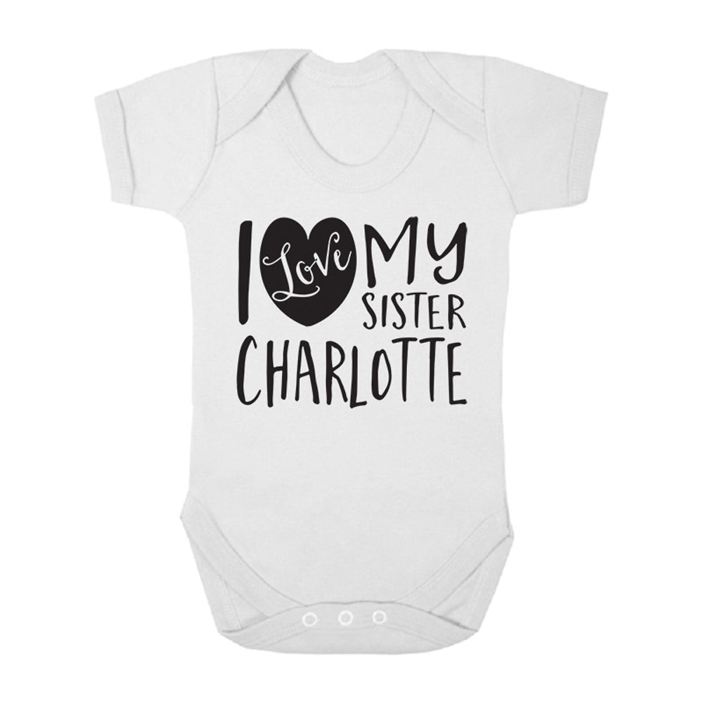 Personalised I Love My Family Baby Vest Bodysuit